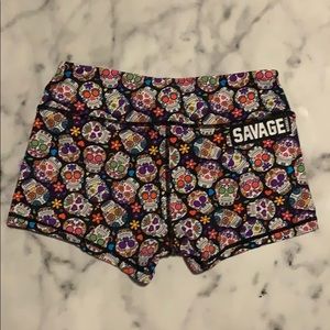 Savage barbell skulls shorts